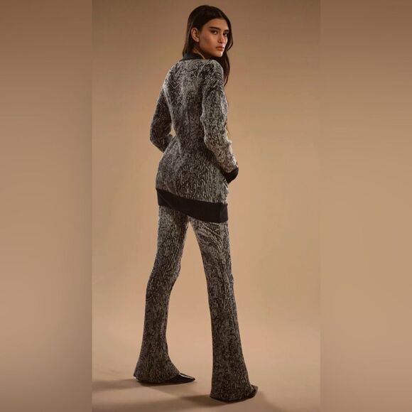 Hemant and Nandita Ruha Flared Ribbed Printed Cotton Pants - Picture 3 of 8